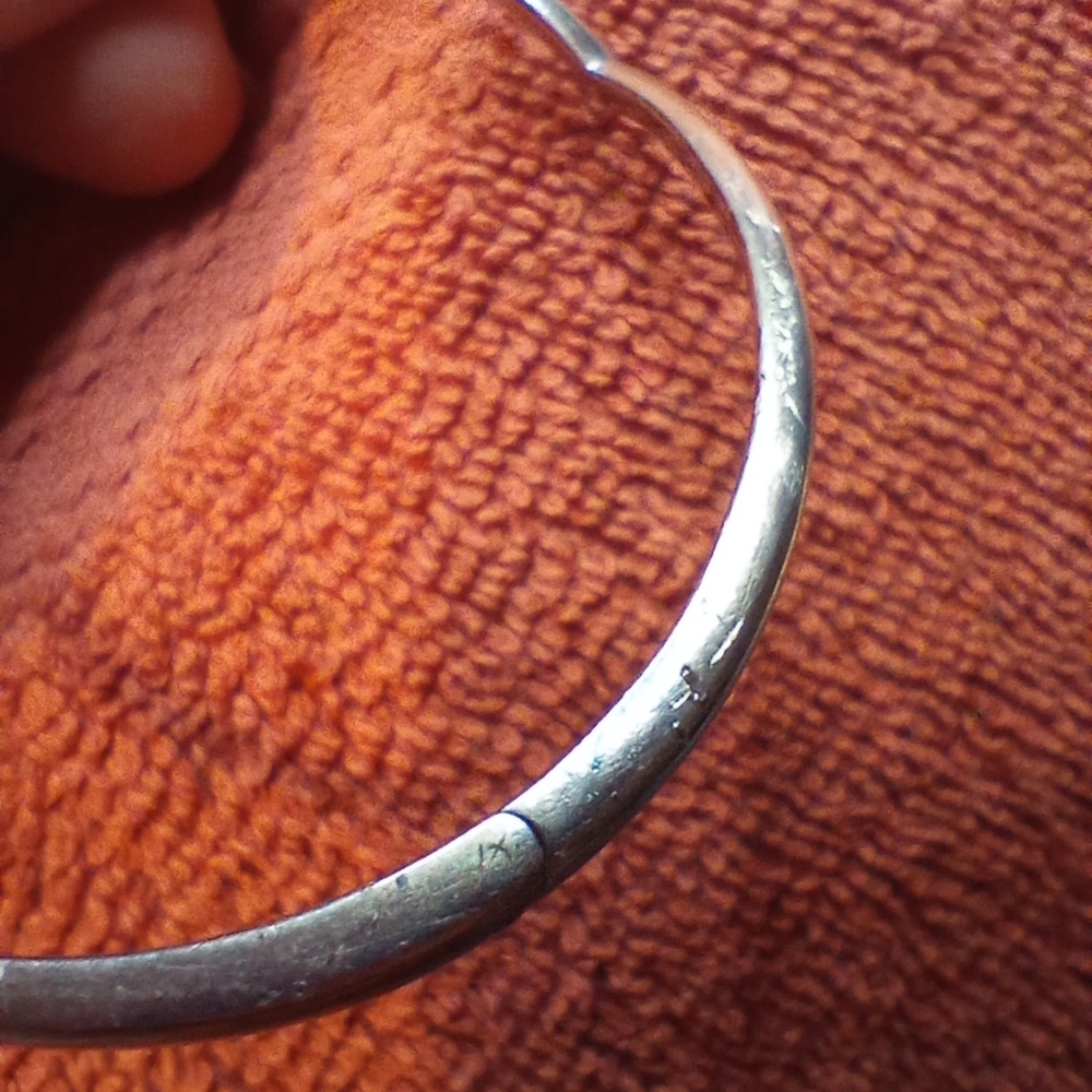 Pandora Wishbone Hinged 925 ALE Bangle Bracelet - Picture 8 of 8